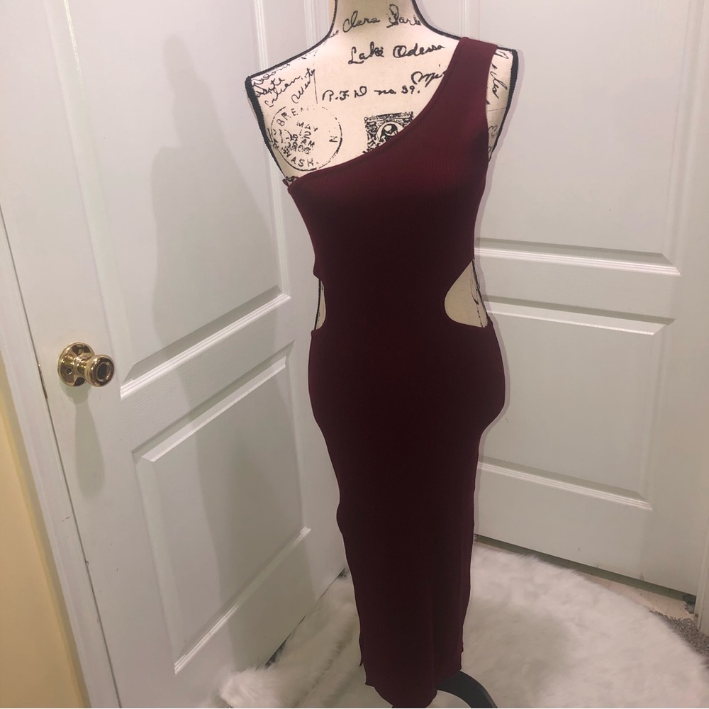 One Shoulder Sweater Dress- size large- NWT $35 - Picture 1 of 7
